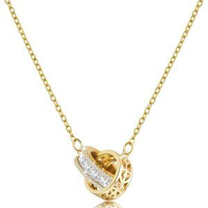 Moissanite Crystal Imitation Diamond Necklace for Women Trendy, Birthstone Rhine